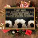 Framed Motivational Soccer Canvas Wall Art Inspirational Quote Wall Decor Picture Vintage Football Poster Painting Print for Living Room Bedroom Office Gym Home Decoration