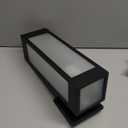 Cerdeco 13 Inches Outdoor Wall Light Modern Outdoor Wall Sconce,Aluminum Black Porch Sconce Wall Mounted Lighting with E26 Socket and 3 Side Frosted Glass[ETL Listed]