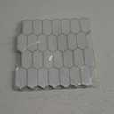 Vamos Tile Upgraded Thicker Design Backsplash Tile Peel and Stick, 10-Sheet Grayish White with Gray Grout Long Hexagon Self Adhesive Wall Tiles Stick On Backsplash for Kitchen Bathroom RV Fireplace