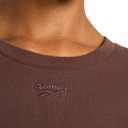 Reebok Women's Embroidery Hit All Short Sleeve Crewneck T-Shirt, Oversized Fit, Lightweight Stretch Cotton Fabric, Large