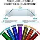 hygger Auto On Off LED Aquarium Light, Full Spectrum Fish Tank Light with LCD Monitor, 24/7 Lighting Cycle, 7 Colors, Adjustable Timer, IP68 Waterproof, 3 Modes for 18"-24" Freshwater Planted Tank