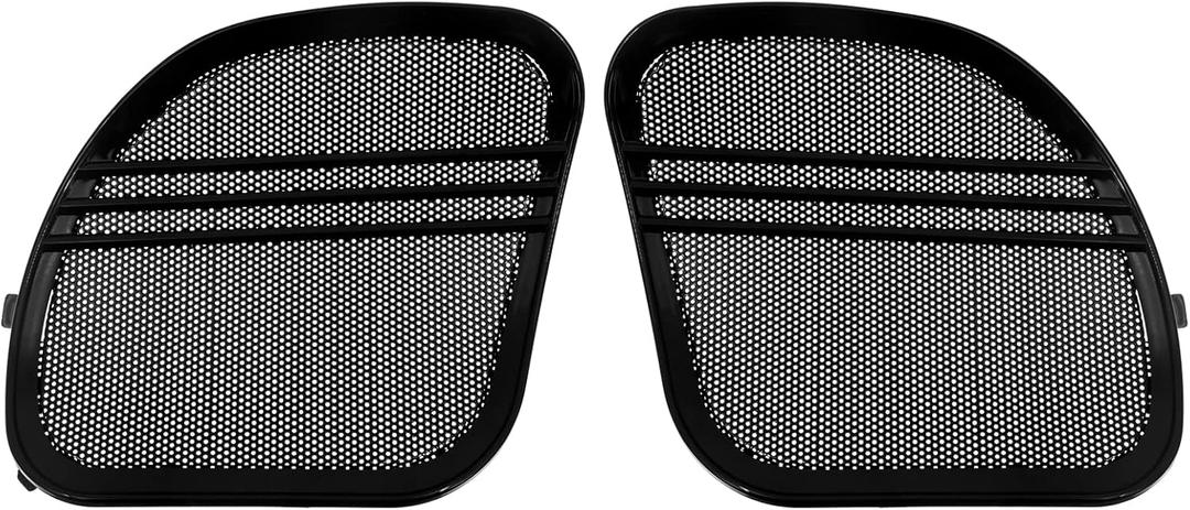 HDBUBALUS Motorcycle Tri-Line Speaker Grills Front Fairing Speaker Cover Fit for Harley Road Glide FLTRX FLTRK FLTRXS FLTRUSE FLTRXSE 2015-2025 Black 1 Pair (Black)