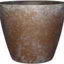 Classic Home and Garden Vogue Planter Pots w/Pottery Quality Finish - Modern Indoor & Outdoor Flower Pots - UV-Resistant Porch Planters - Decorative Pot for Flowers & Herbs (8” Weathered Copper)