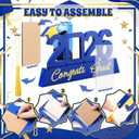 Leinuosen 1 Pcs Graduation Gift for Wooden Picture Frame with Tassel Holder Photo Tabletop Display for College High School Graduate(2026,Blue)