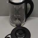 Dezin Electric Kettle, BPA-Free 2L Electric Water Heater, Glass Electric Tea Kettle, 304 Stainless Steel Hot Water Kettle Warmer with Fast Boil, Auto Shut-Off & Boil Dry Protection, for Coffee, Tea (Clear-Black)