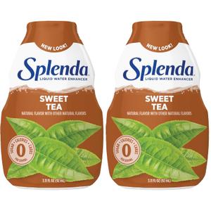 SPLENDA Liquid Water Enhancer Drops, Sugar Free, Zero Calorie, Natural Flavor, Concentrated Drink Mix, 3.11 Fl Oz Each Bottle (Sweet Tea, 2 Pack)