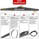 Windshield Wiper Blades Replacement for Toyota Prius 2016-2022 Original Factory Quality Front Rear Wipers Blade Set for My Car - 28" 16" 16" (Pack of 3)