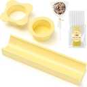 2 x Circle Cake Pop Mold for Baking with 50PCS Cake Pop Sticks Bags Ties,Baking Molds for Birthday Wedding Baby Shower Kids Party Desserts-Yellow