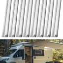 Zonon 8 Pcs Awning Rail C Channel 60cm Aluminum Channel Strips for All Rv, Caravan, Campervan Awnings Camping Tent Accessories (C-Channel)