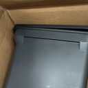 IRIS USA Airtight Dog Food Storage Container, WeatherPro, Up to 40 lbs, Removable Wheels, for Dog Cat Bird and Other Pet Food Storage Bin, Keep Fresh, Translucent Body, Made in USA, Smoke/Black