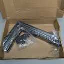 8 Pack - L 9" x H 6" x W1.5, 5mm Thick Black L Shelf Bracket, Iron Shelf Brackets, Metal Shelf Brackets, Floating Shelf, Shelf Supports with Screws