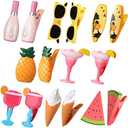 Honoson 10 Pcs Beach Towel Clips for Beach Chairs Beach Chair Clips for Towels Beach Towel Holder Plastic Cute Clothes Pins Funny Decorative Clothespins for Patio Pool Accessories Summer
