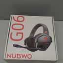 NUBWO Wireless Gaming Headset with Mic for Ps5 Ps4 PC, Zero Interference, 100-Hour Battery All-Day Play, 23ms Sync for Fortnite & Call of Duty/FPS Gamers, Triple Mode All Devices Compatible - Red