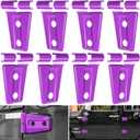 Door Hinge Cover Trim Exterior Accessories for Jeep Wrangler JK JKU Sport Rubicon Sahara X Unlimited 2-Door & 4-Door 2007-2018 (Purple 8PCS)