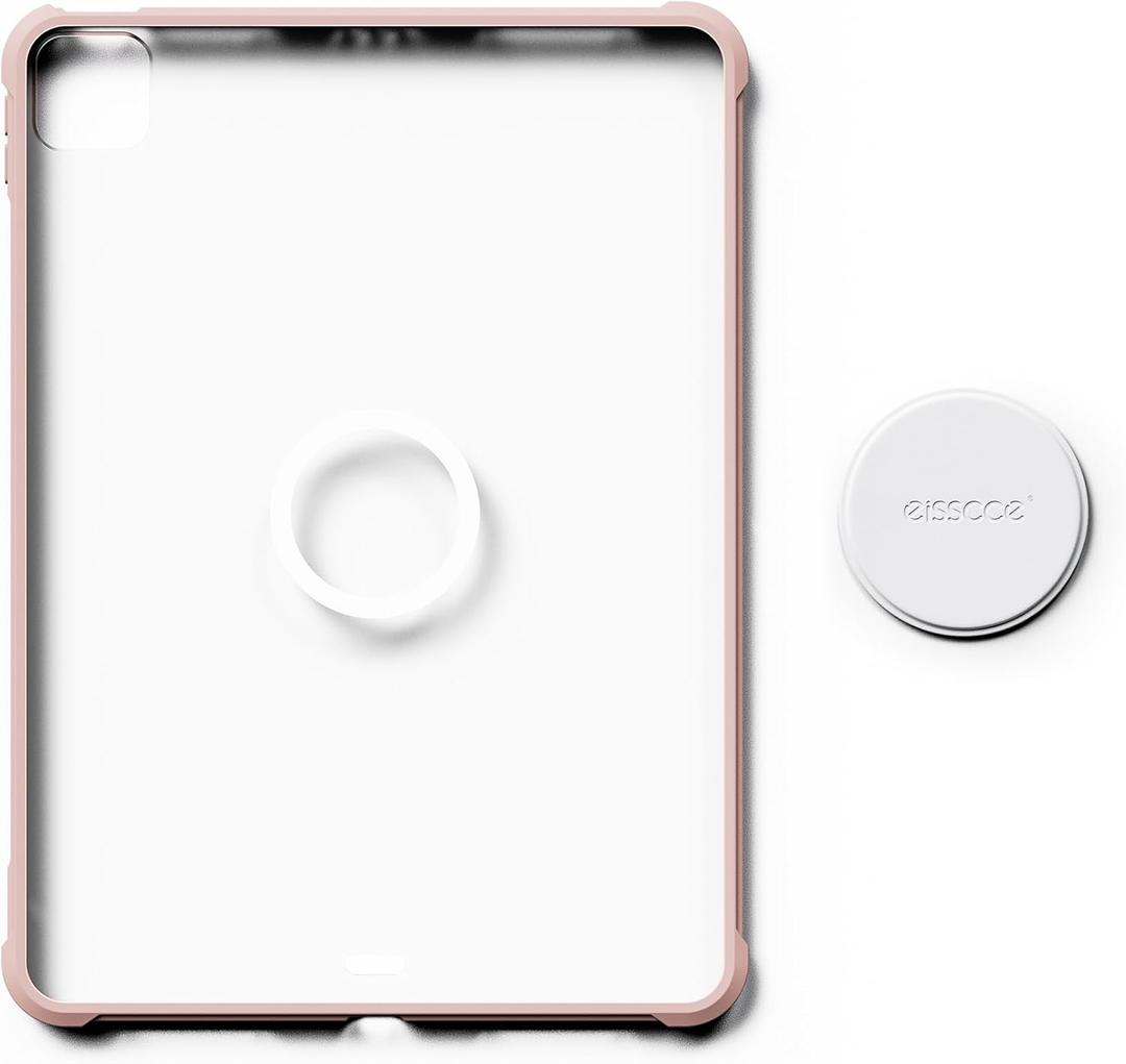 iPad Air 6 11" Case - Magnetic Wall Mount Holder, Sticky Magnetic Holder for iPhone 13-15 Magsafe, Pencil Charging Support (Pink)