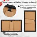 Suzile 4 Pcs 8 x 14 Collage Picture Frame 3 Opening 4 x 6 Picture Frame Multiple Three Photo Frame with Mat Hanging Hardware for Family Photo Display Wall Tabletop Decoration Gift for Daughter Son