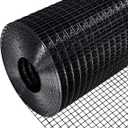 Black Hardware Cloth 72'' x 50' 1/2 inch Mesh 19 Gauge - PVC Coating Wire Mesh Rolls Vinyl Coated Wire Fence Roll Garden Fencing Chicken Run Mesh Screen