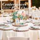 10Pcs Wood Slices Unfinished Wood Rounds 7-8 inches Wood Circles for Crafts Wood Slab for DIY Table Centerpieces Decor Crafts Wedding Parties Baby Shower