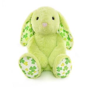 WEIGEDU Green Rabbit Bunny Stuffed Animal Plush Toy with Floppy Ears & Shamrock Print for Kids, Boys, Girls, Babies - Perfect, St. Patrick's Day, Birthday, Easter, Christmas, Bedtime Gift