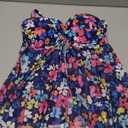 Women Bandeau Tankini Top Only Mesh Strapless Swimsuits Top Halter Flyaway Bathing Suits No Bottom (Small, Colorful Flowers)