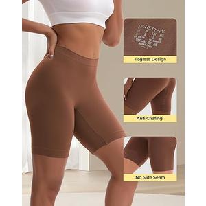 INNERSY Women's Slip Shorts for Under Dresses High Waisted Shorts (Medium, Black/Cafe/Gray)