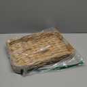 Grass Weaving Tray, Grass Storage Bins for Fruit or Tea,Arts and Crafts. (1) (Tray-A-S) (14.2" x 9.4" x 2")
