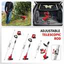 FULLYEA Electric Weed Wacker Cordless, Foldable Grass Trimmer with 2*4.0Ah Batteries & Charger, Brush Cutter Battery Powered with 3 Types Blades, Lawn Mover Lightweight Weed Eater for Lawn Yard Garden, 35.43 inches