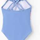 Disney Stitch Girls Swimsuits Lilo & Stitch UPF 50+ One Piece Bathing Suits Sport Summer Beach Swimwear Blue Quick Dry for Kids Size 4-5T Royal Blue