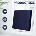 8Pcs Outdoor Cushion Covers, Patio Cushion Covers,Stretch Elastic Slipcovers, Replacement Washable & Reusable Furniture Protector for Patio Couch (Navy Blue,Cover Only)