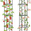 Trellis for Climbing Plants Outdoor, Deaunbr Garden Plant Support Tall Tower Obelisk Vine Cages Plastic Coated Rustproof Metal Pipe Supports for Outdoor Indoor, Potted Plants, Tomato, Rose - 2 Pack