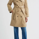 London Fog Women's Double Breasted Trenchcoat Khacki/Tan Size 1X