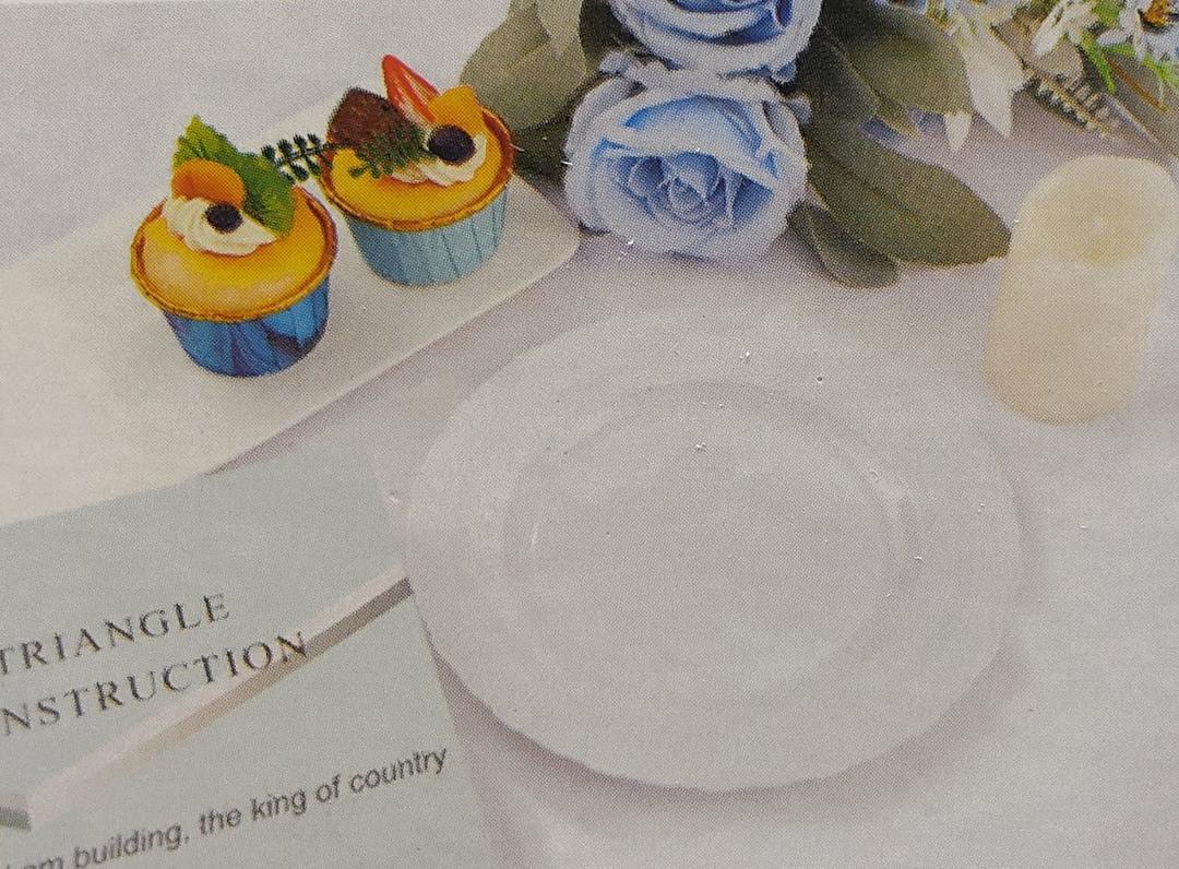 Nervure 60 Pack White Plastic Plates,Serving For 30 Guests,30 Dinner Plates 30 Dessert Plates