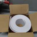 Vinyl Baseboard Molding Trim 4 Inch x 20 Feet Peel and Stick Baseboard Trim Flexible PVC Cove Base Moulding Self-Adhesive Trim for Garage Bathroom Cabinet Floor Walls, White