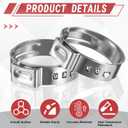 200 Pcs 3/4 Inch PEX Cinch Clamps, 304 Stainless Steel Crimp Rings Single Ear Hose Clamps for PEX Tubing Pipe Fitting Connections, Silver