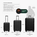 Traveler's Choice Pagosa Hardshell Expandable Luggage with Spinner Wheels, Black, 3-Piece Set (22/26/30)