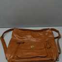 myfriday Vintage Leather Fashion Backpack Purse for Women Large Capacity Convertible Backpack Travel Daily Daypack (Brown)
