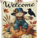 Fall Pumkin Blanket Farmhouse Autumn Harvest Throw Blanket Fall Scarecrow Soft Cozy Fleece Fuzzy Stuff Plush Flannel Gifts for Girls Women Boys Kids Adults 40''x50''