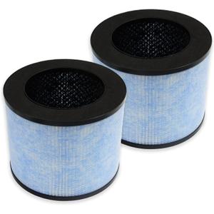 PUREBURG Replacement Filter Compatible with Instant AP100 Air Purifier Part F100, 2-Pack H13 True HEPA Activated Carbon 2-in-1 4-Stage Filtration Clean Dust Odor