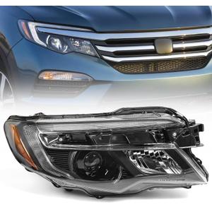 Huray Right Headlight for Honda Pilot 16-22/Passport 19-21/Ridgeline 17-20, Passenger Side (Right)