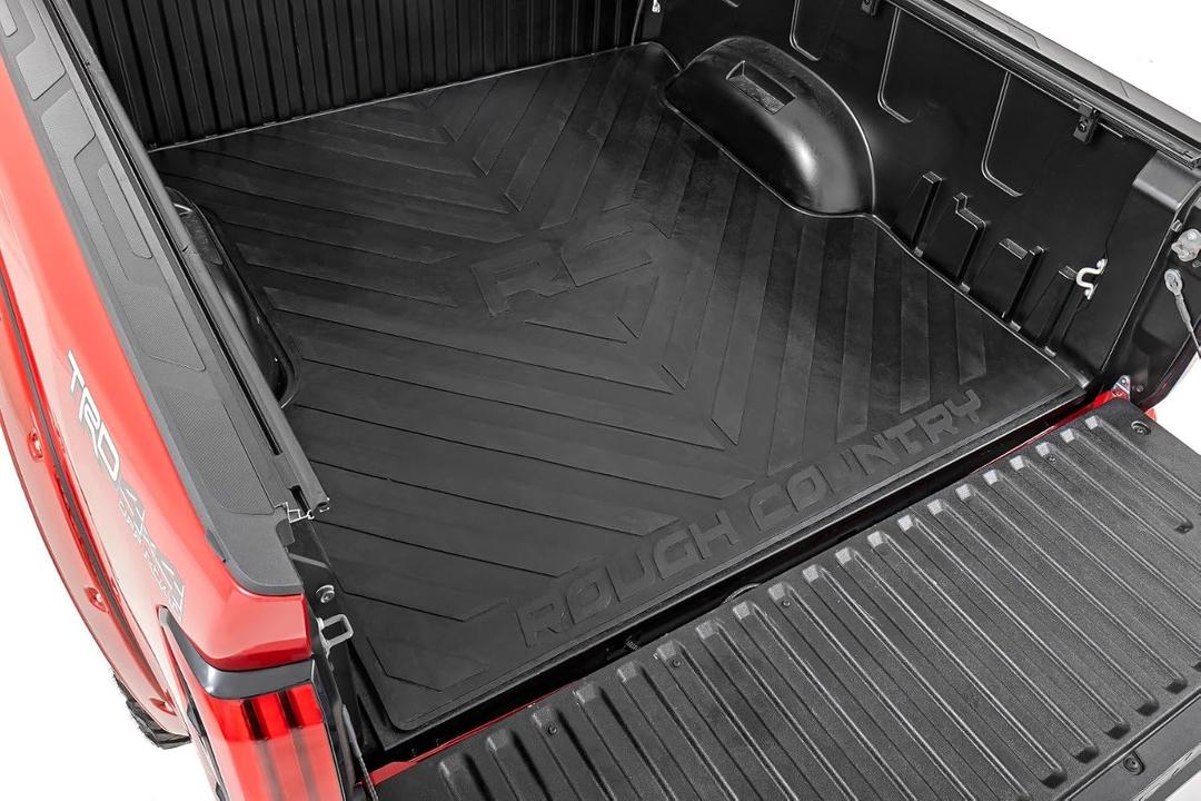 Rough Country Truck Bed Mat for Toyota Tundra (2022-2026) Fits 5'7" Bed, Tear-Resistant Heavy-Duty Rubber, Non-Slip Protection