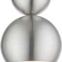Livex Lighting, 45487-91, Stockton, Globe Semi-Flush, Brushed Nickel