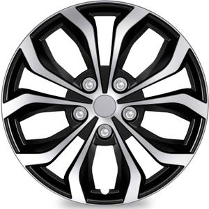 TangMiGe 4-Pack Universal Hubcaps Wheel Covers Replacement R17, Steel Wheel Rim Cover for Most Cars Trucks Sedans SUV, 17" 17 in Hub Caps (Silver+Black Color, 17 inch)