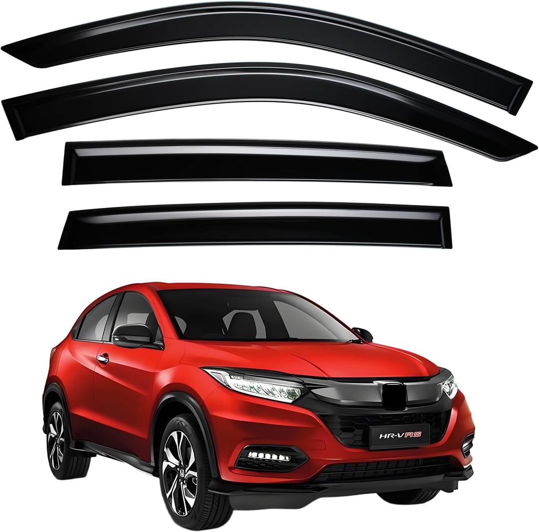 Extra Durable Window Visor Compatible with 2023-2025 Honda Hr-v Tape-On Rain Guard Side Window Vent Deflector,4-Pcs