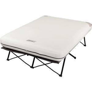 Coleman Camping Cot Air Mattress & Pump Combo Folding Camp Cot & Air Bed with Side Table & Battery-Operated Pump Great for Comfortable Outdoor Sleeping & Camping