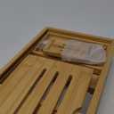 Premium Bathtub Tray Caddy, Expandable Bath Tray, Unique House Warming Gifts, New Home, Anniversary and Wedding Gifts for Couple, Bridal Shower Gift for Women (Bamboo)