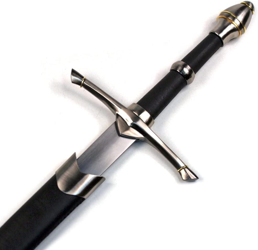 Ace Martial Arts Supply Medieval Knight Arming Sword with Scabbard (Chivalry Golden Ring)