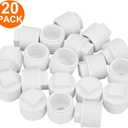 20Pack 1 Inch PVC Pipe End Cap - Male Threaded Plug Adaptor, Cleanout Plug Fitting for Water Line