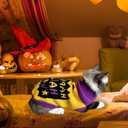 Vehomy 2Pcs Dog Cat Halloween Sweaters Dog Pumpkin Sweater Dog Cat Pumpkin Turtleneck Knitwear Shirt Dog Puppy Halloween Costume Clothes for Small Medium Dogs Cats M