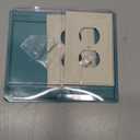 Henne Bery Sunken Pearls Heavy Duty Decorative Wall Plate Switch Plate Outlet Cover, Durable Solid Zinc Alloy (Single Duplex 2PK, Light Almond)