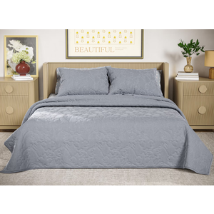 Masaca Oversized Quilt Queen Size(100"x106"),Linen Colored Lightweight Bedspreads & Coverlets Ultra Soft Microfiber Summer Quilt Bedding Set 3 Pieces (Linen-cross Pattern)